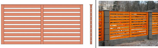 Модульный евро-забор в загородный дом. Забор типа ранчо для коттеджа.